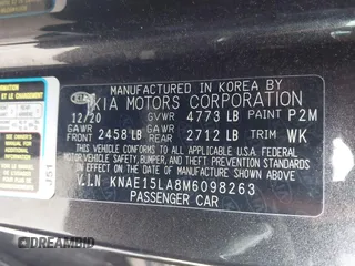 2021 Kia Stinger GT-Line with VIN KNAE15LA8M6098263, listed as a IAAI auction lot 41926026 with 118,371 mi miles and . Bid and sale history available at DreamBid. Image 9.