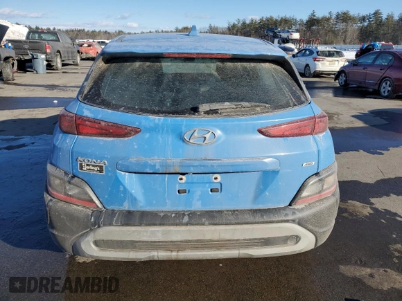 2022 Hyundai Kona SE with VIN KM8K2CAB5NU768606, listed as a Copart auction lot 43976075 with 73,079 mi miles and Salvage Title. Bid and sale history available at carsss.com. Image 6.