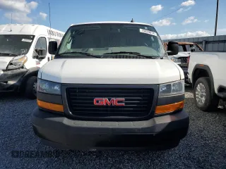 2023 GMC Savana Cargo Van with VIN 1GTW7BFP5P1106258, listed as a Copart auction lot 84307974 with 34,638 mi miles and Non Repairable. Bid and sale history available at carsss.com. Image 5.