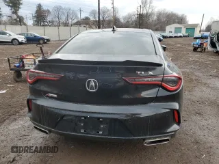 2021 Acura TLX w/A-Spec Package with VIN 19UUB5F52MA009957, listed as a Copart auction lot 46882175 with 42,245 mi miles and Salvage Title. Bid and sale history available at carsss.com. Image 6.