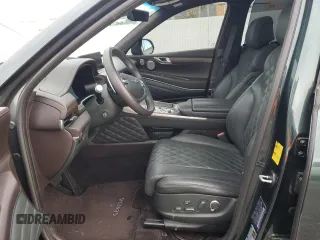 2023 Genesis GV80 with VIN KMUHCESC5PU137756, listed as a Copart auction lot 81332203 with 2,984 mi miles and Salvage title. Bid and sale history available at DreamBid. Image 7.