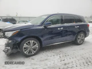 2017 Acura MDX Technology with VIN 5FRYD4H57HB026122, listed as a Copart auction lot 44221275 with 54,110 mi miles and Salvage title. Bid and sale history available at DreamBid. Image 1.
