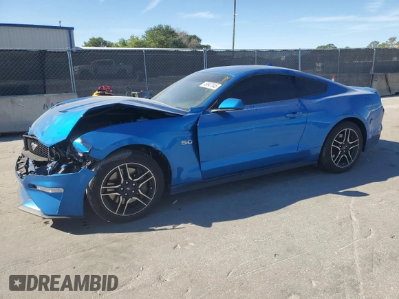 2020 Ford Mustang GT with VIN 1FA6P8CF8L5175338, listed as a Copart auction lot 49947045 with 62,954 mi miles and Salvage Title. Bid and sale history available at DreamBid. Image 1.
