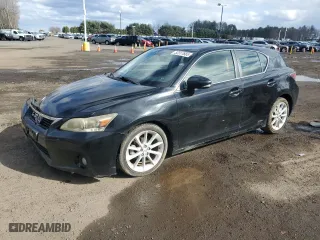 2012 Lexus CT 200h with VIN JTHKD5BH5C2077757, listed as a Copart auction lot 52317665 with 205,971 mi miles and Salvage Title. Bid and sale history available at carsss.com. Image 1.
