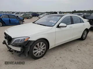 2015 Mercedes-Benz S-Class S 550 with VIN WDDUG8FB1FA097545, listed as a Copart auction lot 50174505 with 56,825 mi miles and Salvage Title. Bid and sale history available at carsss.com. Image 1.