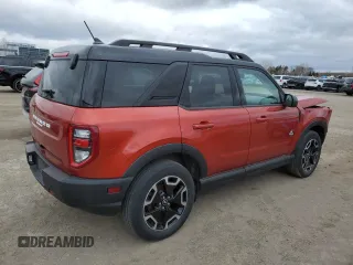 2023 Ford Bronco Sport Outer Banks z VIN 3FMCR9C68PRD33978, wystawiony jako Copart lot #51992395 z przebiegiem 37 133 mil mil oraz Czysty tytuł • Clean title. Historia ofert i sprzedaży dostępna na DreamBid. Obrazek 3.