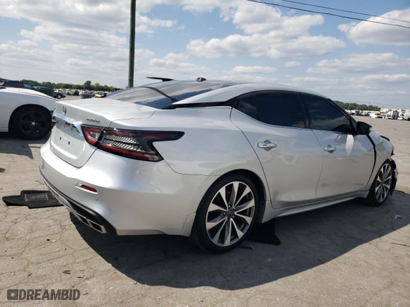2023 Nissan Maxima Platinum with VIN 1N4AA6FV5PC507465, listed as a Copart auction lot 68455404 with 21,395 mi miles and Salvage Title. Bid and sale history available at carsss.com. Image 3.