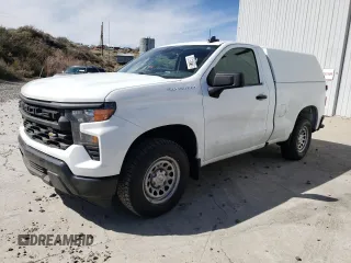 2023 Chevrolet Silverado 1500 Work Truck with VIN 3GCNAAEK9PG362868, listed as a Copart auction lot 50697215 with 110,597 mi miles and Clean Title. Bid and sale history available at carsss.com. Image 1.
