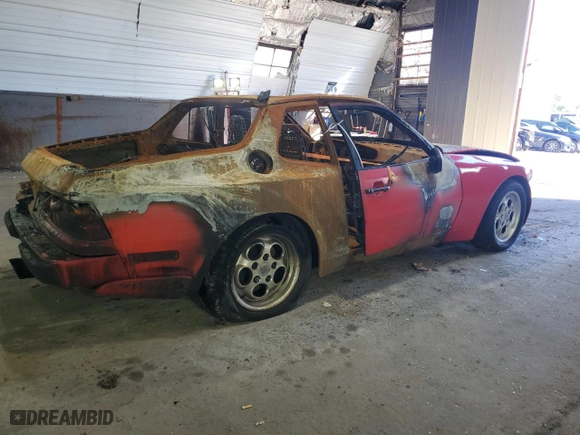 1986 Porsche 944 with VIN WP0AA0958GN152718, listed as a Copart auction lot 77900104 with 0 mi miles and Salvage Title. Bid and sale history available at carsss.com. Image 3.