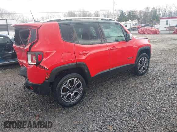 2015 Jeep Renegade Limited with VIN ZACCJBDT2FPB28530, listed as a IAAI auction lot 41953339 with 66,252 mi miles and . Bid and sale history available at DreamBid. Image 4.