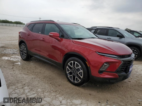 2025 Chevrolet Blazer RS with VIN 3GNKBKRS1SS103773, listed as a Copart auction lot 53402495 with 529 mi miles and Clean title. Bid and sale history available at DreamBid. Image 4.