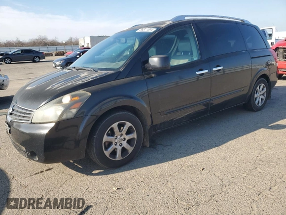 2007 Nissan Quest SE with VIN 5N1BV28U17N110898, listed as a Copart auction lot 86811594 with 213,558 mi miles and Salvage Title. Bid and sale history available at carsss.com. Image 1.
