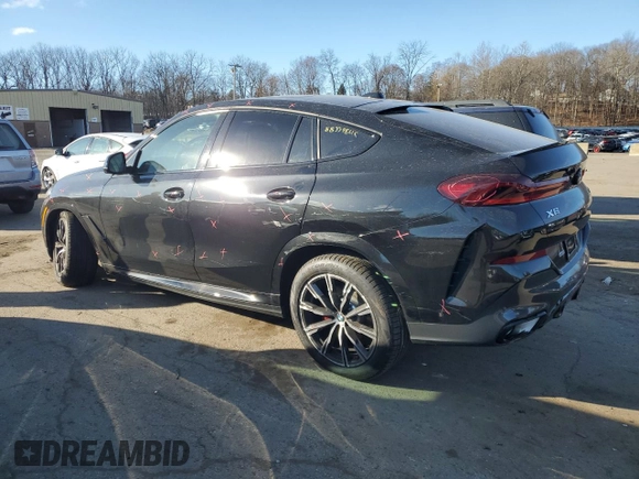 2025 BMW X6 xDrive40i with VIN 5UX33EX04S9Y40724, listed as a Copart auction lot 88339845 with 608 mi miles and Non Repairable. Bid and sale history available at carsss.com. Image 2.