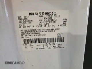 2014 Ford F-150 XL с VIN 1FTNF1CF1EKF71261, выставлен на аукционе Copart как лот 60958835 с пробегом 108 383 миль миль и Списание • Salvage title. История ставок и продаж доступна на DreamBid. Изображение 12.