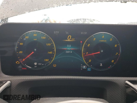2021 Mercedes-Benz A 220 with VIN W1K3G4EB2MJ315124, listed as a Copart auction lot 87285244 with 26,914 mi miles and Salvage Title. Bid and sale history available at DreamBid. Image 9.