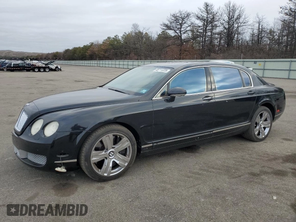 2007 Bentley Flying Spur with VIN SCBBR93W778040920, listed as a Copart auction lot 48711225 with 100,528 mi miles and Salvage title. Bid and sale history available at DreamBid. Image 1.
