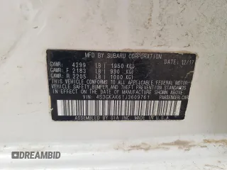 2018 Subaru Impreza Special Sports with VIN 4S3GKAK61J3609761, listed as a Copart auction lot 51215525 with 67,000 mi miles and Salvage title. Bid and sale history available at DreamBid. Image 12.