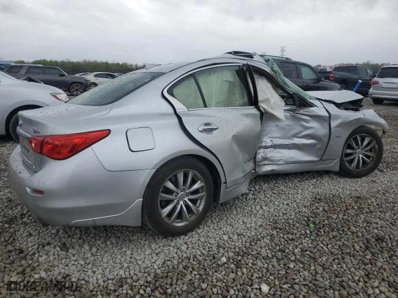 2017 Infiniti Q50 3.0t Premium with VIN JN1EV7AR1HM836257, listed as a Copart auction lot 51110305 with 0 mi miles and Salvage Title. Bid and sale history available at carsss.com. Image 3.