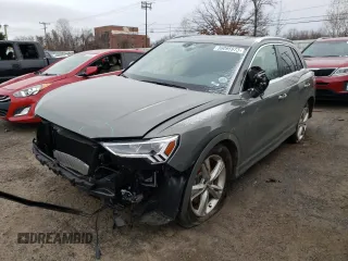2020 Audi Q3 S line Premium Plus with VIN WA1EECF34L1014325, listed as a Copart auction lot 36095973 with 0 mi miles. Bid and sale history available at carsss.com. Image 1.