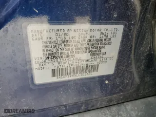 2020 Nissan Kicks SV with VIN 3N1CP5CVXLL501226, listed as a Copart auction lot 49186505 with 107,772 mi miles and Salvage Title. Bid and sale history available at carsss.com. Image 13.