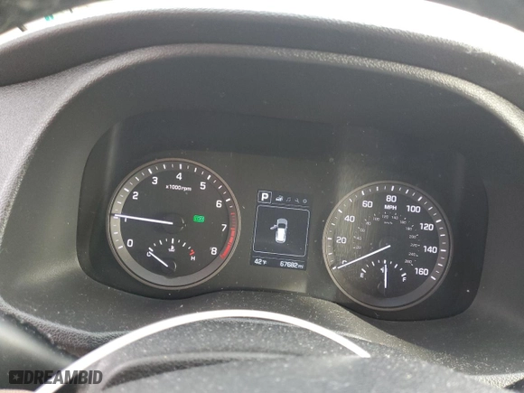 2016 Hyundai Tucson Eco with VIN KM8J3CA28GU200975, listed as a Copart auction lot 50155855 with 67,682 mi miles and Salvage Title. Bid and sale history available at carsss.com. Image 9.