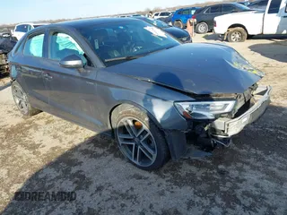 2018 Audi A3 Sedan Premium with VIN WAUAUGFF2J1039775, listed as a IAAI auction lot 41453708 with 1 mi miles. Bid and sale history available at carsss.com. Image 1.