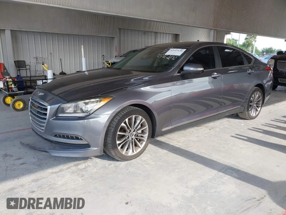 2017 Genesis G80 3.8L with VIN KMHGN4JE4HU171285, listed as a IAAI auction lot 42197648 with 125,192 mi miles and . Bid and sale history available at DreamBid. Image 2.
