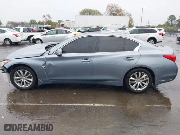 2015 Infiniti Q50 Premium with VIN JN1BV7AR4FM393974, listed as a IAAI auction lot 41874345 with 148,228 mi miles. Bid and sale history available at carsss.com. Image 14.