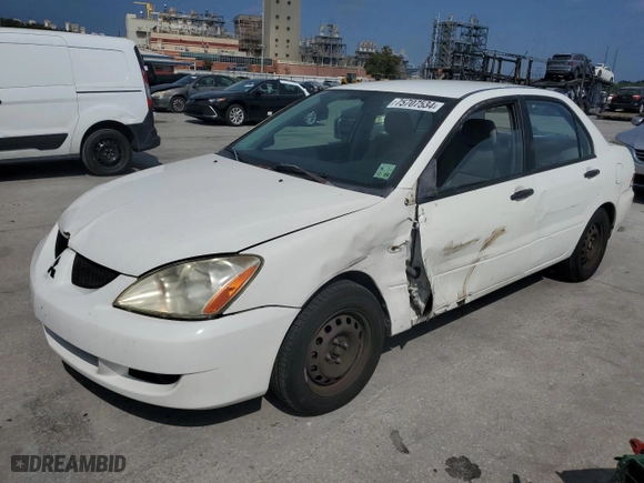 2004 Mitsubishi Lancer ES with VIN JA3AJ26E64U059471, listed as a Copart auction lot 75707534 with 108,862 mi miles and Salvage Title. Bid and sale history available at carsss.com. Image 1.