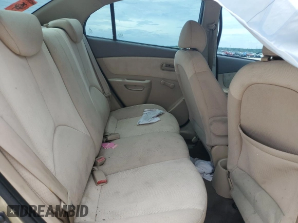 2008 Kia Rio LX with VIN KNADE123586383830, listed as a Copart auction lot 66807804 with 236,377 mi miles and Salvage Title. Bid and sale history available at DreamBid. Image 10.
