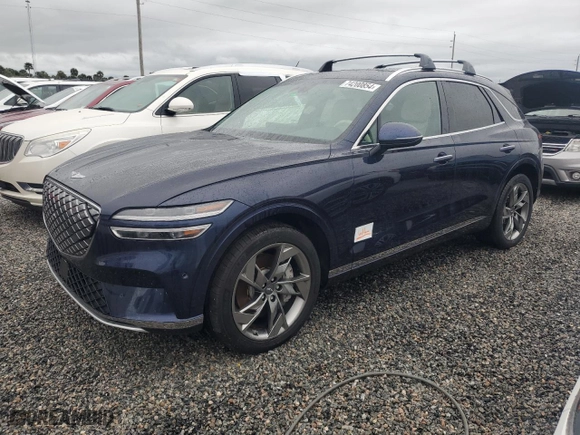 2024 Genesis Electrified GV70 Advanced with VIN 5NMMCET17RH002562, listed as a Copart auction lot 74200854 with 4,954 mi miles and Non Repairable. Bid and sale history available at carsss.com. Image 1.