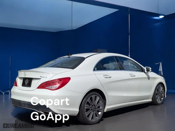 2018 Mercedes-Benz CLA with VIN WDDSJ4GB8JN607780, listed as a Copart auction lot 46745945 with NaN miles and Clean Title. Bid and sale history available at carsss.com. Image 4.
