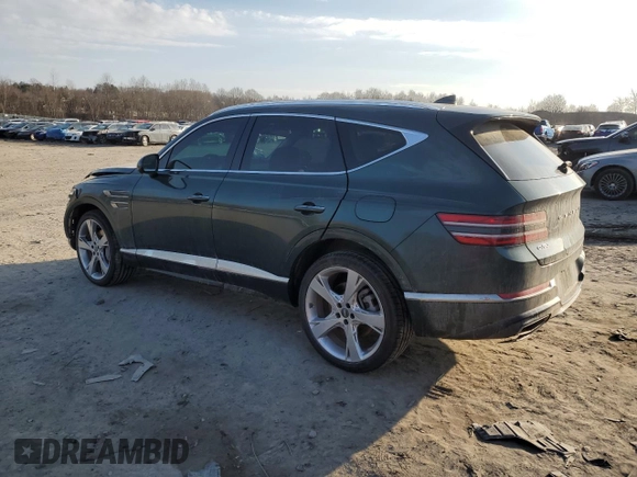 2022 Genesis GV80 with VIN KMUHBDSB1NU096639, listed as a Copart auction lot 47639035 with 25,105 mi miles and Salvage title. Bid and sale history available at DreamBid. Image 2.
