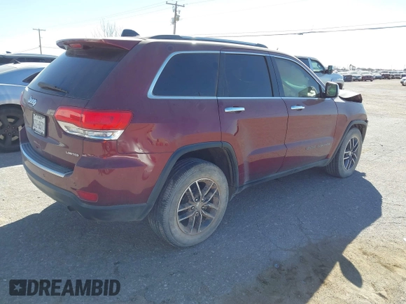 2017 Jeep Grand Cherokee Limited with VIN 1C4RJEBG3HC920436, listed as a IAAI auction lot 41724002 with 77,716 mi miles. Bid and sale history available at carsss.com. Image 4.