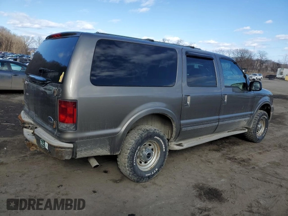 2005 Ford Excursion Limited with VIN 1FMNU43S25EB45643, listed as a Copart auction lot 44192835 with 153,622 mi miles and Salvage title. Bid and sale history available at DreamBid. Image 3.
