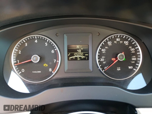 2012 Volkswagen Jetta SEL with VIN 3VWLP7AJ8CM372757, listed as a Copart auction lot 44058775 with 105,090 mi miles and Salvage title. Bid and sale history available at DreamBid. Image 9.
