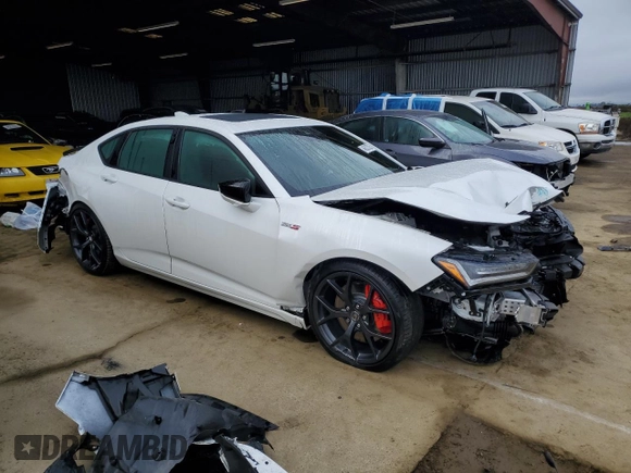 2023 Acura TLX Type S w/Performance Tire with VIN 19UUB7F93PA002597, listed as a Copart auction lot 46627305 with 29,024 mi miles and Non Repairable. Bid and sale history available at carsss.com. Image 4.