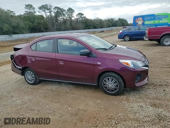 2021 Mitsubishi Mirage G4 ES with VIN ML32FUFJ0MHF03247, listed as a Copart auction lot 45087385 with 77,568 mi miles and Non Repairable. Bid and sale history available at carsss.com. Image 11.