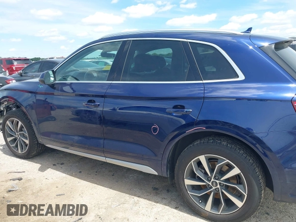 2021 Audi Q5 Premium with VIN WA1AAAFY7M2004975, listed as a IAAI auction lot 42190283 with 56,810 mi miles and . Bid and sale history available at DreamBid. Image 14.