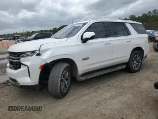 2022 Chevrolet Tahoe LT z VIN 1GNSCNKDXNR200696, wystawiony jako Copart lot #49776255 z przebiegiem Nie podano mil oraz Szkoda całkowita • Salvage title. Historia ofert i sprzedaży dostępna na DreamBid. Obrazek 1.