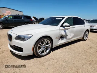 2013 BMW 7 Series 750Li with VIN WBAYE8C59DD134172, listed as a Copart auction lot 63624785 with 73,185 mi miles and Salvage title. Bid and sale history available at DreamBid. Image 1.