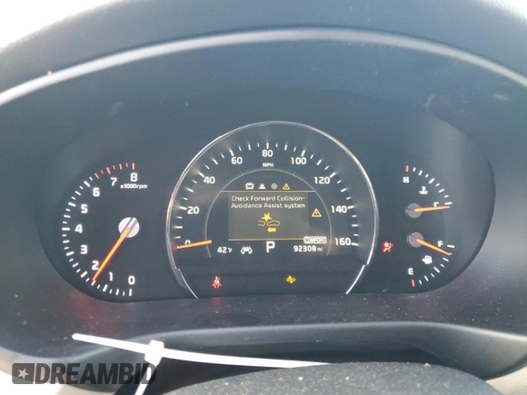 2019 Kia Sorento EX Sport V6 with VIN 5XYPH4A52KG609919, listed as a Copart auction lot 42427105 with 92,308 mi miles and Salvage Title. Bid and sale history available at carsss.com. Image 9.