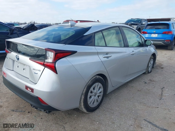 2022 Toyota Prius L Eco with VIN JTDKAMFU7N3175987, listed as a IAAI auction lot 41625093 with 1 mi miles. Bid and sale history available at carsss.com. Image 4.