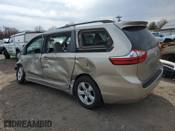 2017 Toyota Sienna LE Auto Access Seat with VIN 5TDKZ3DCXHS782353, listed as a Copart auction lot 49989555 with 102,129 mi miles and Salvage Title. Bid and sale history available at carsss.com. Image 2.