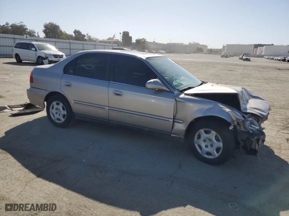 2000 Honda Civic EX with VIN 2HGEJ8644YH574444, listed as a Copart auction lot 52209095 with 113,659 mi miles and Salvage Title. Bid and sale history available at carsss.com. Image 4.