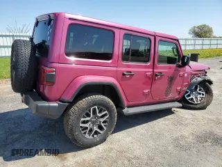 2024 Jeep Wrangler Sahara with VIN 1C4PJXEG8RW336631, listed as a Copart auction lot 56427475 with Not provided miles and Salvage title. Bid and sale history available at DreamBid. Image 3.