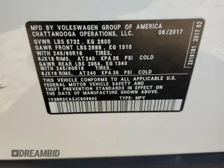 2018 Volkswagen Atlas Launch Edition with VIN 1V2BR2CA2JC509892, listed as a Copart auction lot 81272824 with 107,686 mi miles and Salvage title. Bid and sale history available at DreamBid. Image 13.