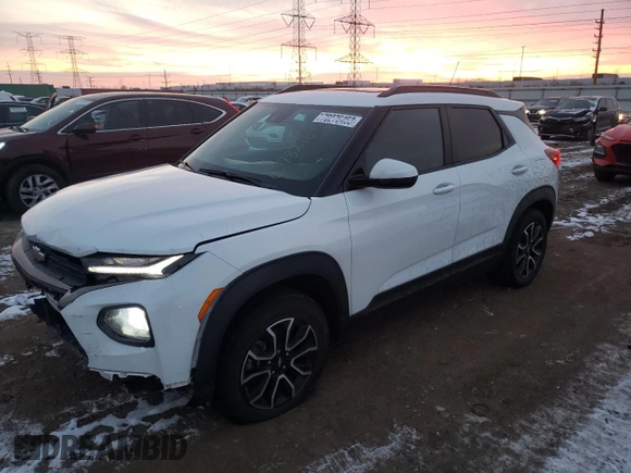 2021 Chevrolet TrailBlazer ACTIV with VIN KL79MSSL5MB138414, listed as a Copart auction lot 78276453 with 122,324 mi miles and . Bid and sale history available at DreamBid. Image 1.