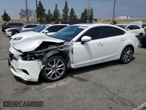 2016 Mazda 6 i Touring with VIN JM1GJ1V52G1446967, listed as a Copart auction lot 54955795 with 149,276 mi miles and Salvage Title. Bid and sale history available at carsss.com. Image 1.
