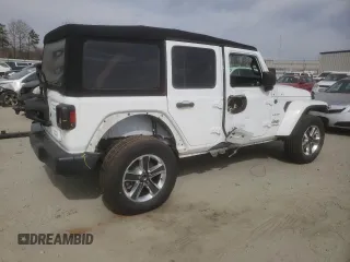 2018 Jeep Wrangler Unlimited Sahara with VIN 1C4HJXEN4JW200830, listed as a Copart auction lot 46298625 with 46,783 mi miles and Salvage title. Bid and sale history available at DreamBid. Image 3.